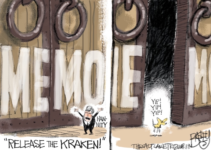This Pat Bagley cartoon appears in The Salt Lake Tribune on Tuesday, Feb. 06 2018.