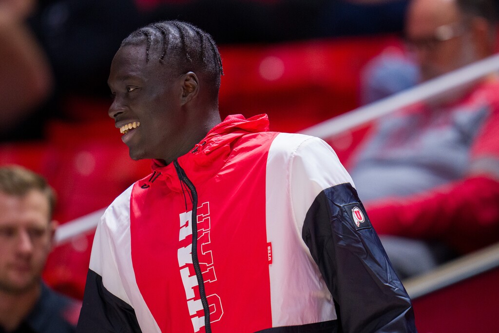 (Trent Nelson  |  The Salt Lake Tribune) Utah Utes guard Both Gach (2) as the Utah Utes host the Westminster Griffins, NCAA basketball in Salt Lake City on Thursday, Nov. 4, 2021.