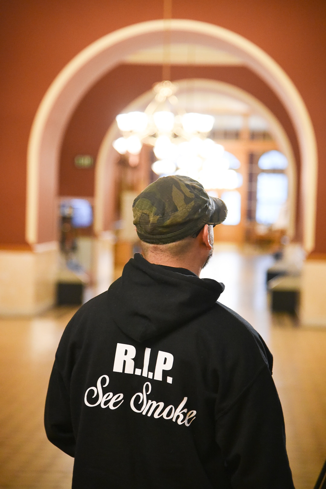 (Francisco Kjolseth  |  The Salt Lake Tribune)  Marvin Oliveros, Cody Belgard's stepbrother, discusses the shooting of the popular Glendale rapper who went by the name See Smoke and was shot by police last November. Oliveros and members of Utah Against Police Brutality organized a sit-in of Mayor Jackie Biskupski's office on Thursday, Jan. 10, 2019, in hopes of garnering a meeting with the mayor. For weeks, the family of Cody Belgard has asked to meet with Mayor Biskupski to discuss his shooting by SLCPD, to no avail.