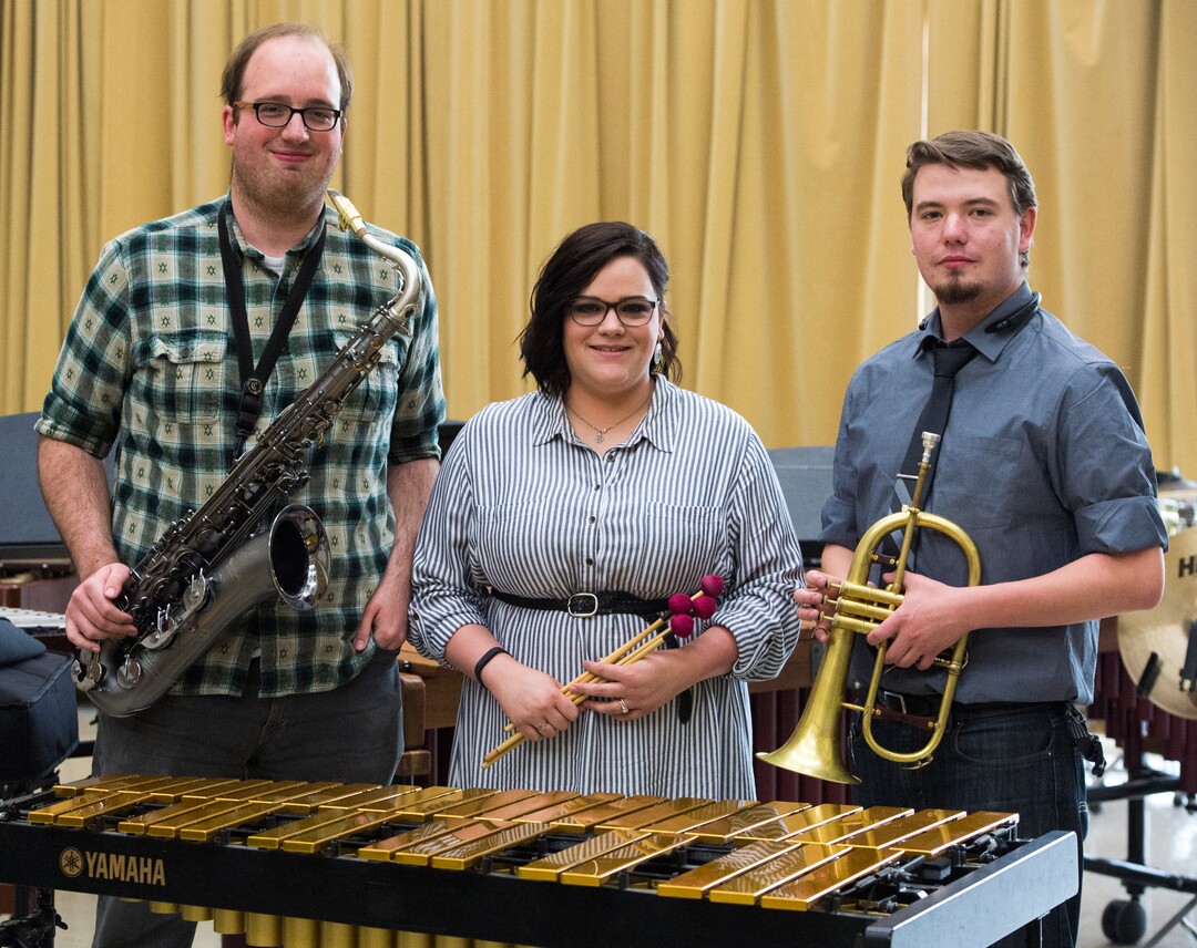 (Rick Egan  |  The Salt Lake Tribune)      Dixie State University students, Chris Flinders, Courtney Gordon and James Hetrick are speaking out against the way the university has handled the recent terminations of music professor Ken Peterson and music department chair Glenn Webb.  Friday, April 6, 2018.