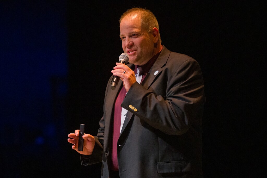 (Trent Nelson  |  The Salt Lake Tribune) Ron Gibson speaks in Cedar City in October 2021.