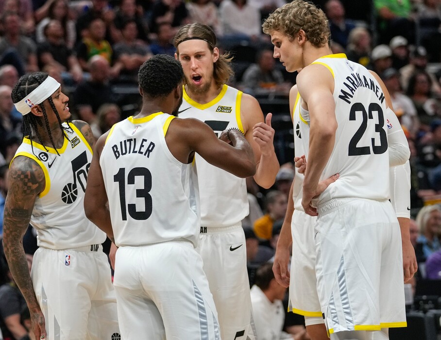 (Leah Hogsten | The Salt Lake Tribune) The Utah Jazz host the San Antonio Spurs in pre-season play at Vivint Arena, Oct. 10, 2022,