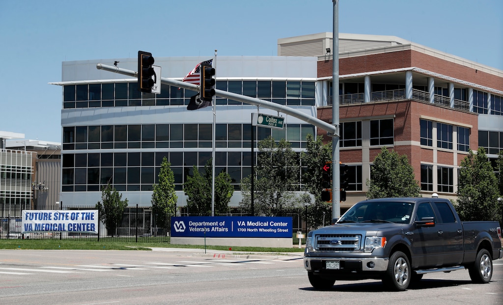 (David Zalubowski | AP file photo)  The campus of the Veterans Administration hospital is under construction in Aurora, Colo., in June 2017.