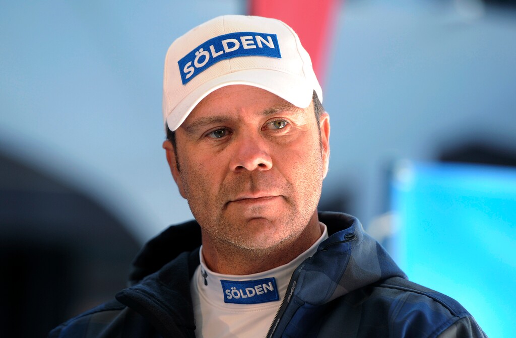 FILE - In this Oct. 14, 2011, file photo, Alpine director Patrick Riml of the United States ski team looks on during the presentation of the United States ski team in Innsbruck, Austria. Riml tells the AP that his men's team's Olympic performance was "disappointing" and acknowledges "we definitely have to rebuild" before the 2022 Beijing Games. (AP Photo/Kerstin Joensson, File)