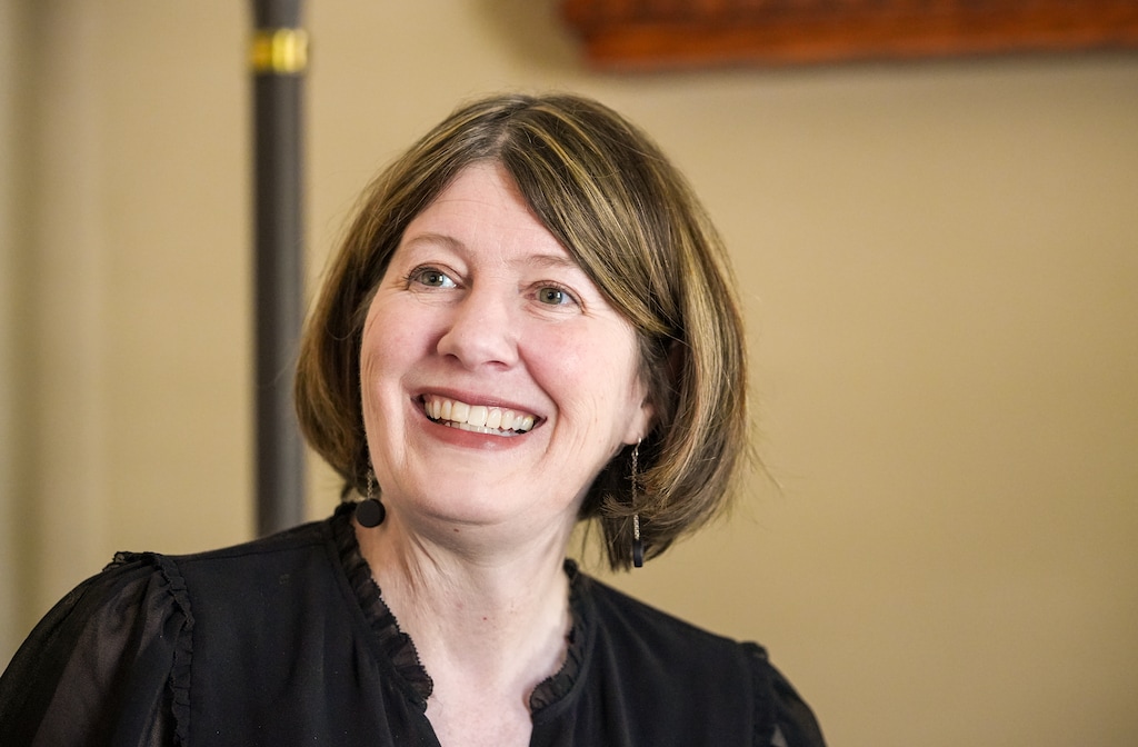 (Chris Samuels | The Salt Lake Tribune) Author Jennifer Adams is interviewed in her home in Salt Lake City, Monday, July 28, 2025.