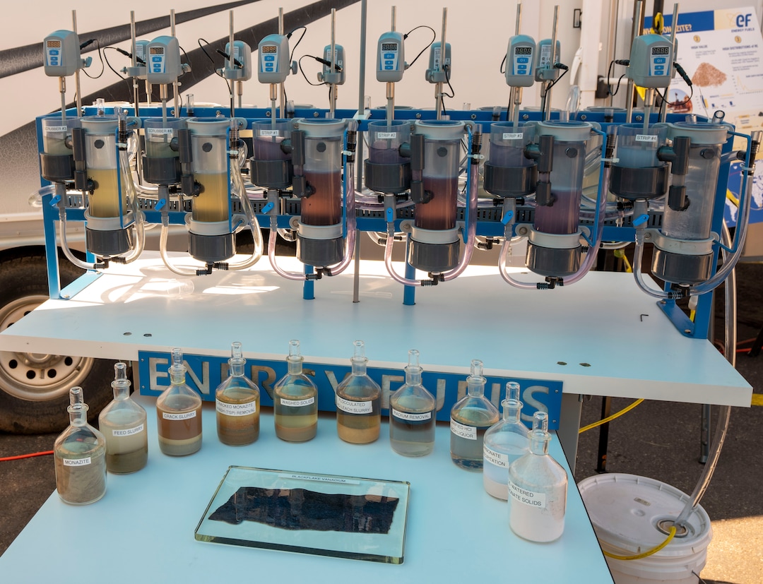 (Rick Egan | The Salt Lake Tribune) A sample showing the processing of Rare Earth and Uranium the White Mesa Mill in Blanding, on Thursday, Sept. 16, 2021.