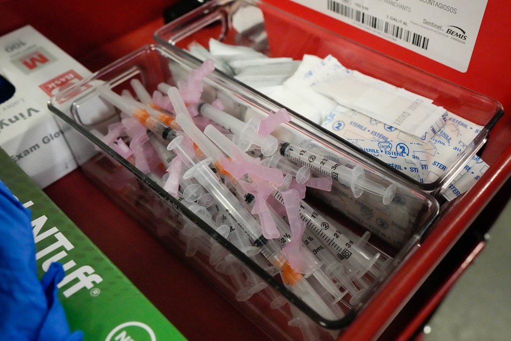(Francisco Kjolseth | The Salt Lake Tribune) The Johnson & Johnson vaccine is prepared by Nomi Health during a vaccination event at the Utah State Prison in Draper on Tuesday, July 27, 2021.