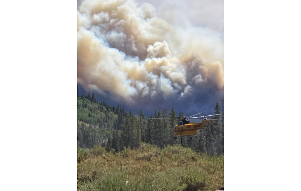 (Wyoming's Uinta County Fire and Ambulance) The Beulah Fire sparked in the Uinta-Wasatch-Cache National Forest in eastern Summit County Aug. 7.