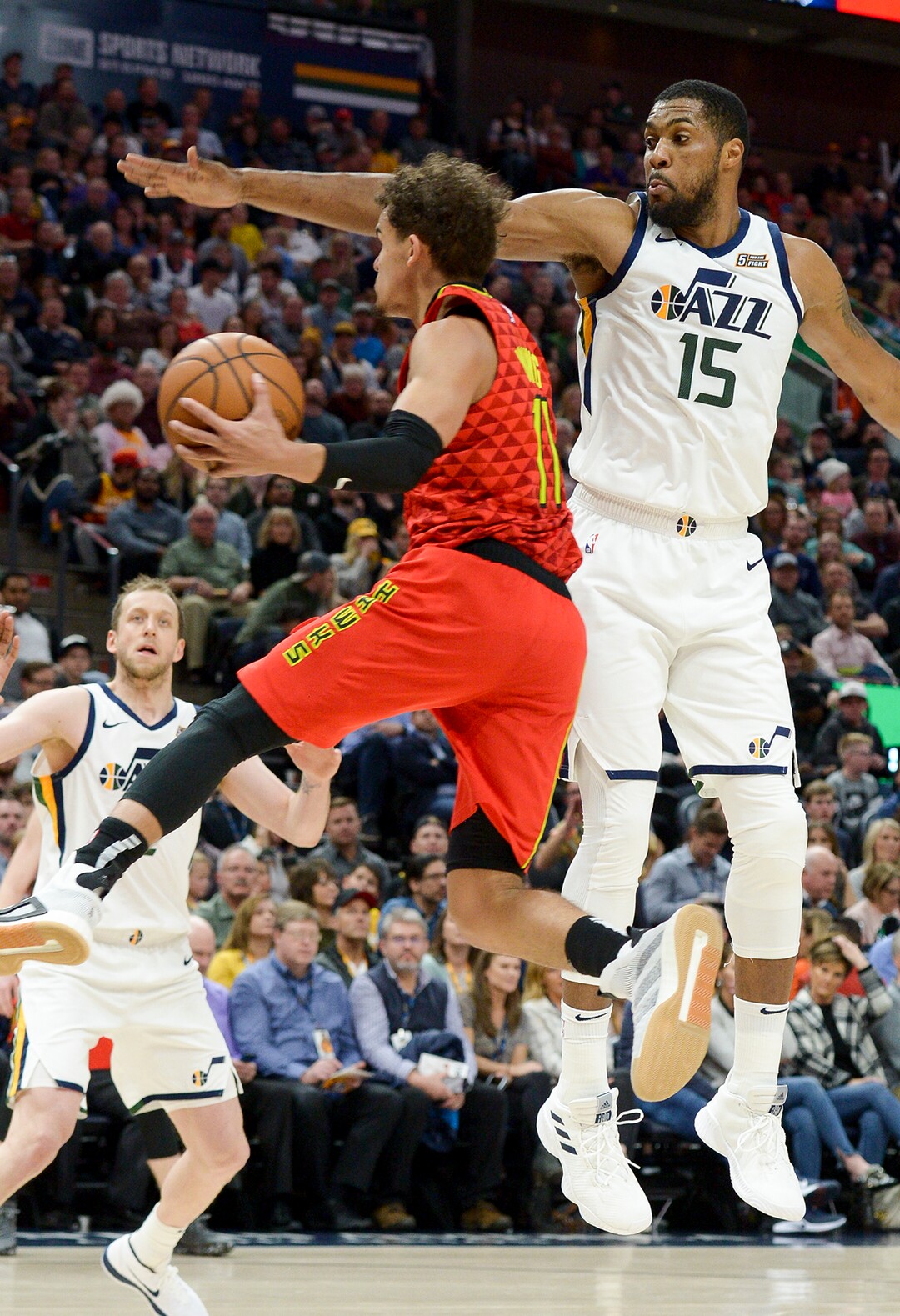 Leah Hogsten  |  The Salt Lake Tribune  The Utah Jazz defeated the Atlanta Hawks, 128-112  at Vivint Smart Home Arena, Feb. 1, 2019. 