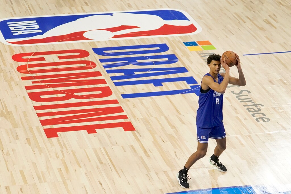 (Charles Rex Arbogast | AP file photo) The 2023 NBA Draft Combine will be held May 16-19 in Chicago. The Utah Jazz, who are slated to have three first-round picks in the draft, plan to send a contingent of at least 10 employees to observe prospect workouts and participate in interviews.
