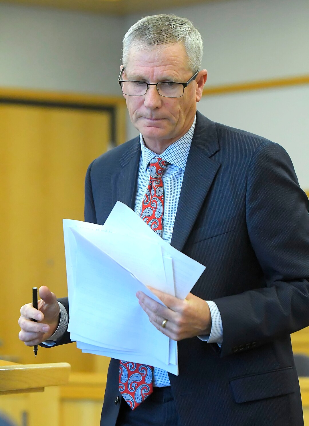 (Eli Lucero  |  Herald Journal) Prosecuting Attorney James Swink speaks duirng Alex Whipple's sentencing hearing on Tuesday in Logan. Whipple was sentenced to life without the possibility of parole for murdering his niece Lizzy Shelley. 