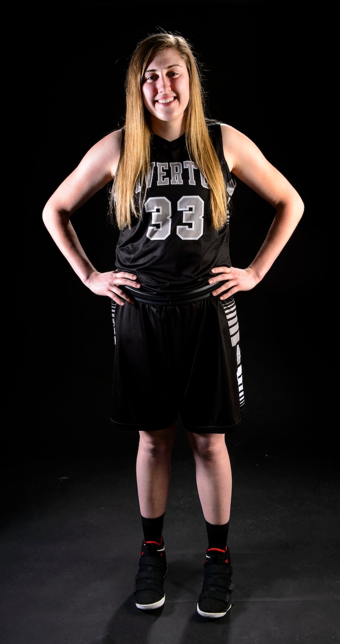 (Steve Griffin  |  The Salt Lake Tribune)  Prep basketball Morgan Kane, Riverton, in the Salt Lake Tribune studio in Salt Lake City Tuesday April 10, 2018.
