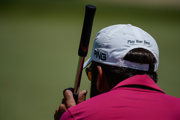 (Francisco Kjolseth  |  The Salt Lake Tribune)  Joe Summerhays of Syracuse focuses on the green as he joins a mixture of local pros and nationwide travelers make their annual attempt to qualifying for the Utah Championship on the Web.com Tour and a shot to play in a PGA Tour-brand event at Talons Cove Golf Course in Saratoga Springs on Monday, July 7, 2018. Only 12 players advance from a field of roughly 140.