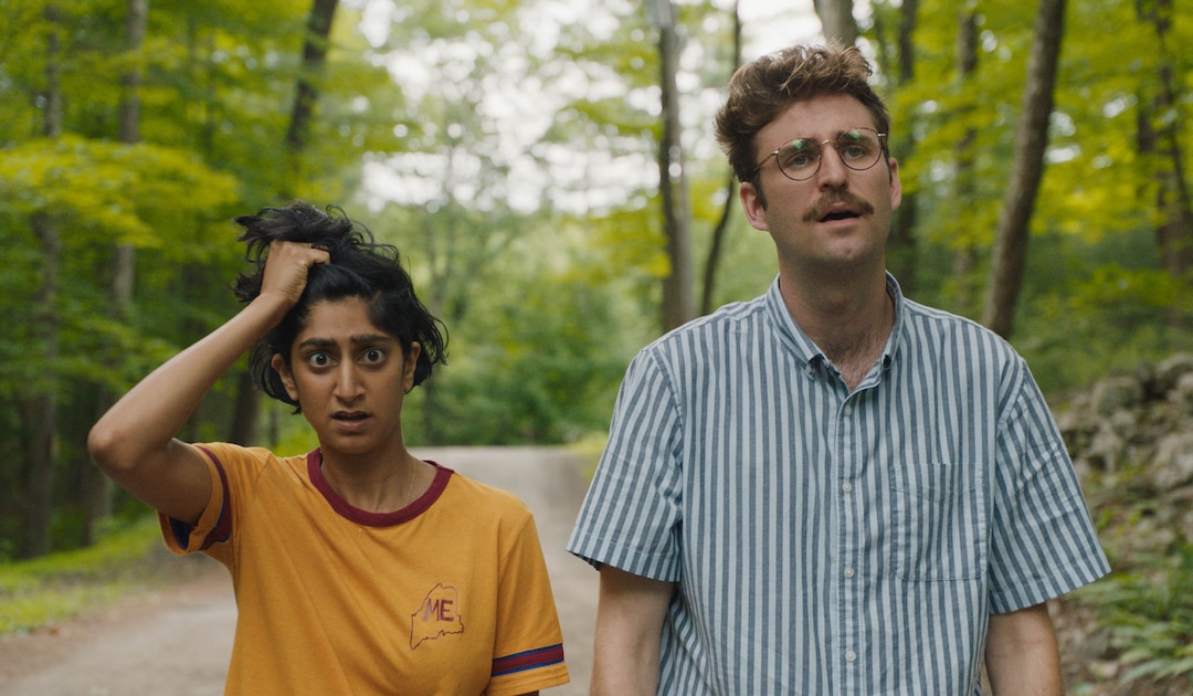 (Matt Clegg  |  Bleecker Street Films) Sunita Mani, left, and John Reynolds play a couple who try to unplug for a weekend, right during an alien invasion, in the comedy "Save Yourselves!," directed by Alex Fischer and Eleanor Wilson.