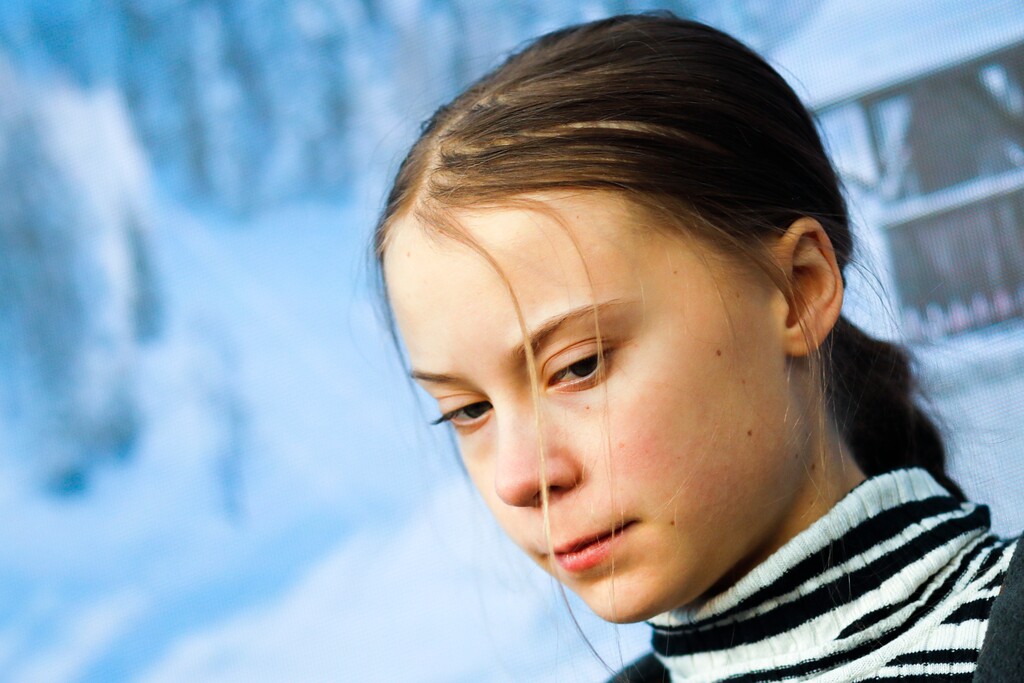 (Markus Schreiber | AP) Swedish climate activist Greta Thunberg arrives for a news conference in Davos, Switzerland, Friday, Jan. 24, 2020. The 50th annual meeting of the forum is taking place in Davos from Jan. 21 until Jan. 24, 2020