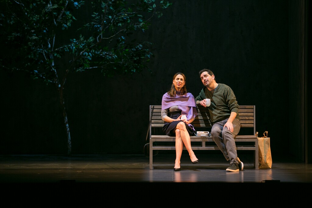 (Photo courtesy of Pioneer Theatre Company) | Kathleen McElfresh as Sarah and Todd Gearhart as Jake in playwright Jeff Talbott's "i," which plays at Pioneer Theatre Company through March 3.