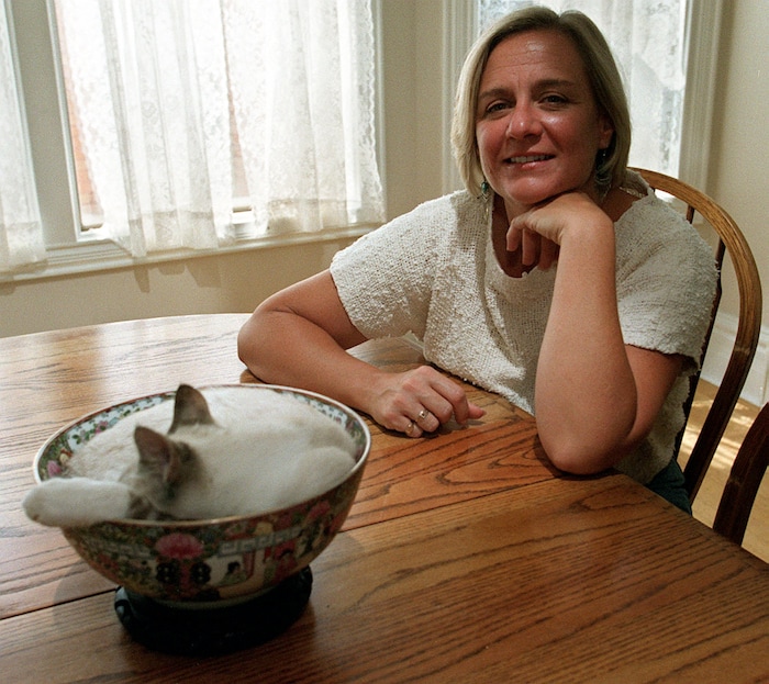 (Danny La | The Salt Lake Tribune) Lynne Whitesides at her home in Salt Lake City in 1998. Whitesides, one of the "September Six" scholars who were disciplined by The Church of Jesus Christ of Latter-day Saints in 1993 for writings that criticized doctrine or leadership, died July 7, 2025, at age 73.