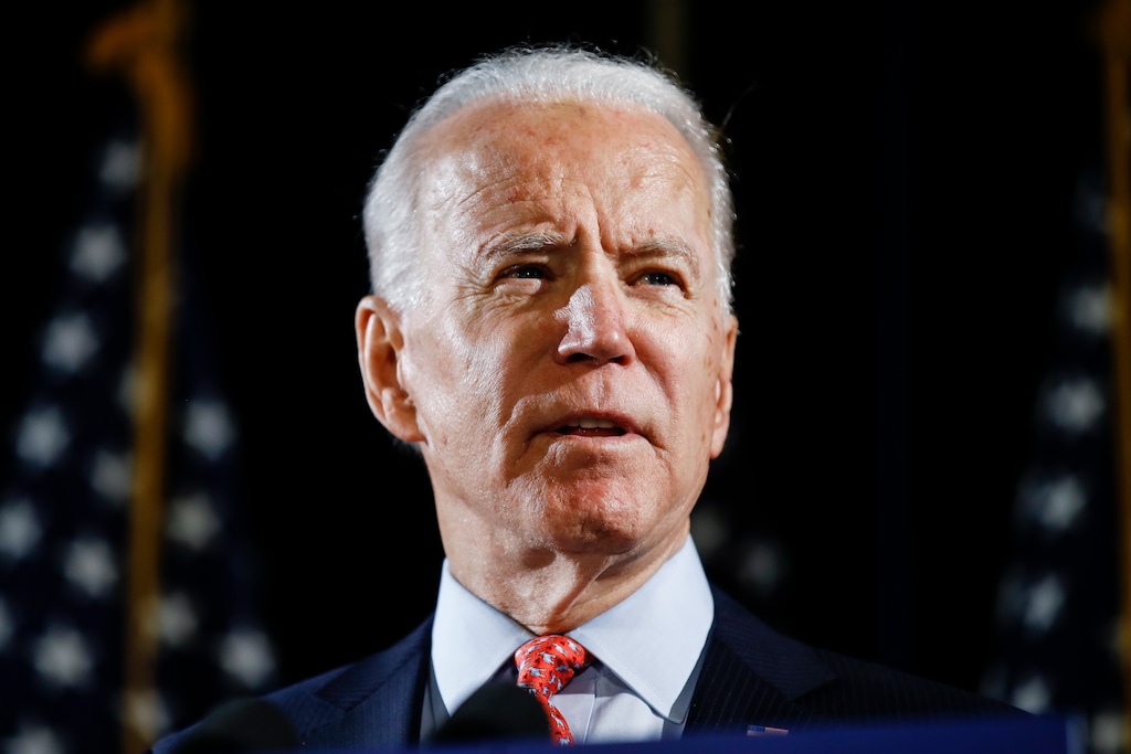 (Matt Rourke | AP file photo)

In this March 12 photo, Democratic presidential candidate former Vice President Joe Biden speaks in Wilmington, Del.