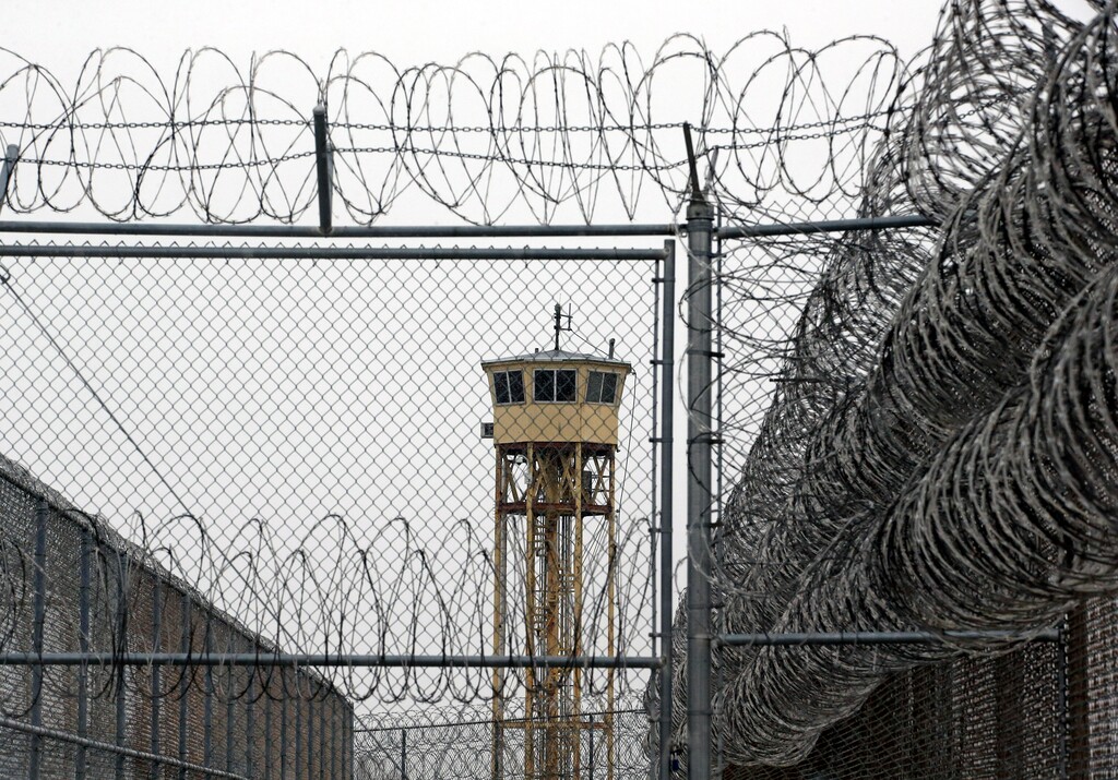 (AP Photo/Rick Bowmer, Pool) A watch tower at the Utah State Correctional Facility in Draper.
