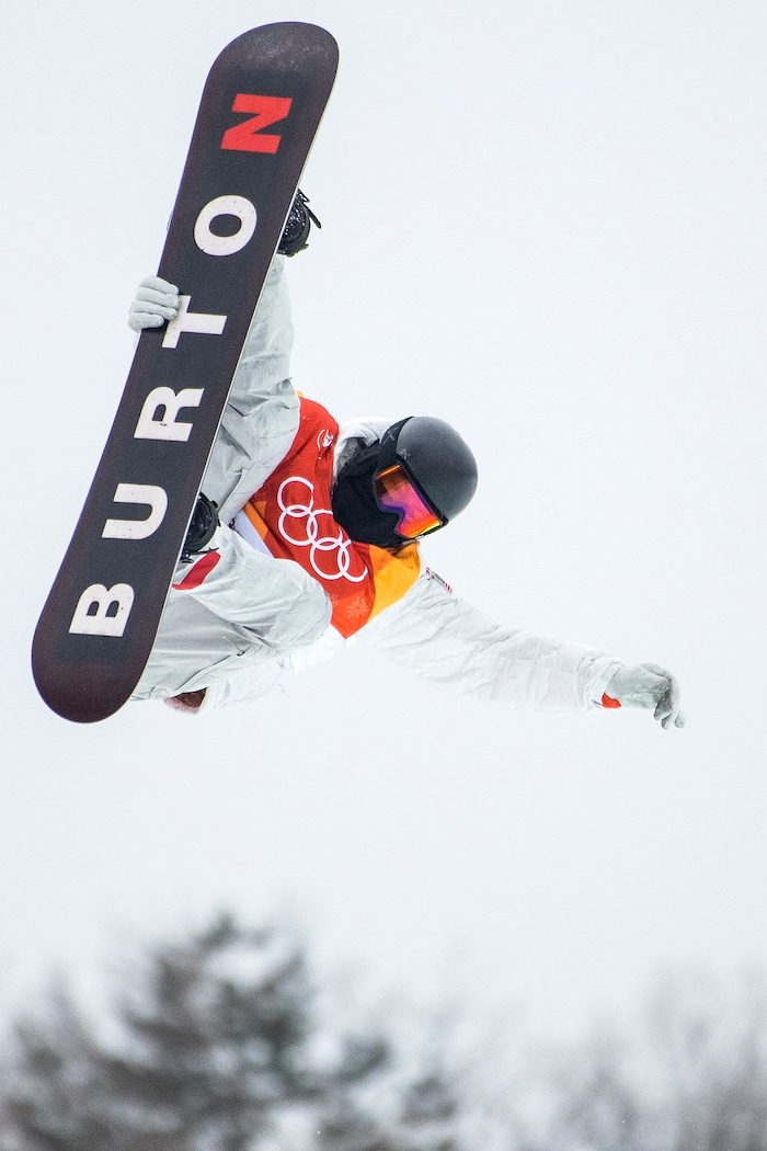 (Chris Detrick  |  The Salt Lake Tribune)  Shaun White competes during the men's halfpipe finals at Phoenix Snow Park during the Pyeongchang 2018 Winter Olympics Wednesday, Feb. 14, 2018.  White won the event with a 97.75, his third Olympic gold medal in the halfpipe (2006, 2010, 2018).