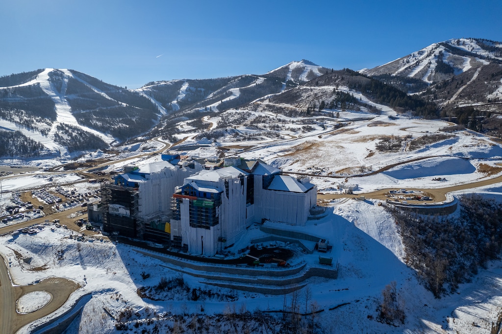 (Trent Nelson  |  The Salt Lake Tribune) Extell's Mayflower Resort development in Park City on Friday, Dec. 15, 2023. Utah lawmakers who approved luxury ski resort took $100k in campaign donations from the developer.