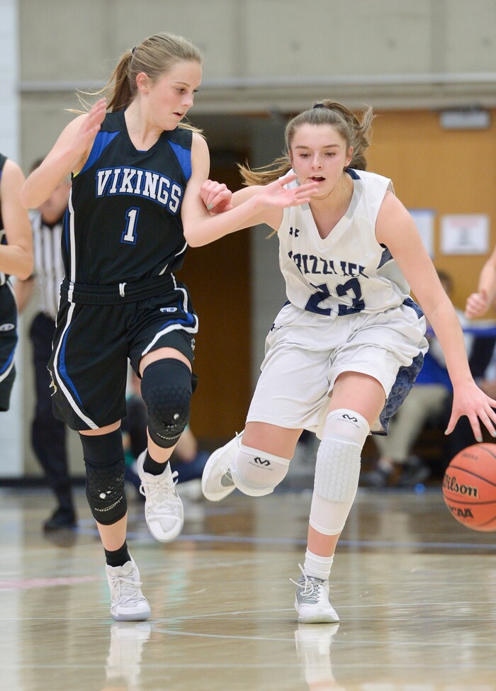 (Leah Hogsten  |  The Salt Lake Tribune)   Copper Hills High School girls' basketball team defeated Pleasant Grove High School 66-25 during their Class 6A girls' basketball playoff opener at Salt Lake Community College Tuesday, Feb. 20, 2018. 
