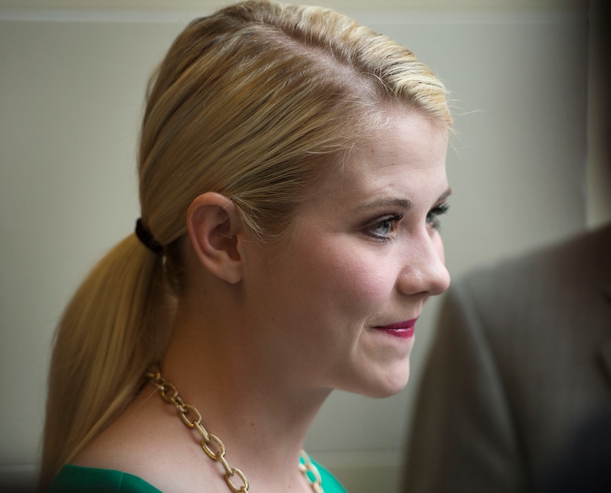 Steve Griffin | The Salt Lake Tribune
Elizabeth Smart talks with the media after HB286 passed the House 73-0 at the Capitol in Salt Lake City Thursday, February 27, 2014. The bill will allow elementary schools to provide instruction to parents and kids on preventing child sexual abuse. It was approved 73-0, and was sent to the Senate. Smart was kidnapped from her home in 2002.
