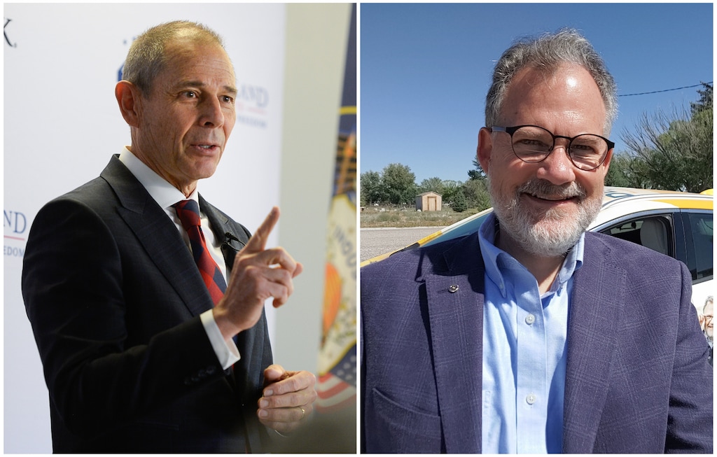 (Tribune file photo/courtesy photo) Republican Rep. John Curtis, left, and Democrat Devin Thorpe, candidates for the 3rd Congressional District seat.
