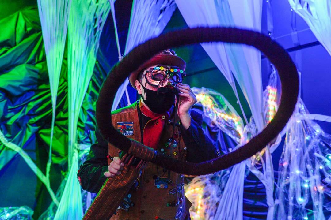 (Leah Hogsten  |  The Salt Lake Tribune) Th Dream Dectective of Dreamscapes can help you decode your dreams. Dreamscapes, the interactive walk-through art exhibition in The Gateway, Tuesday, June 16, 2020. Dreamscapes is reopening June 4, with new exhibits and an added focus on safety during the coronavirus pandemic. 