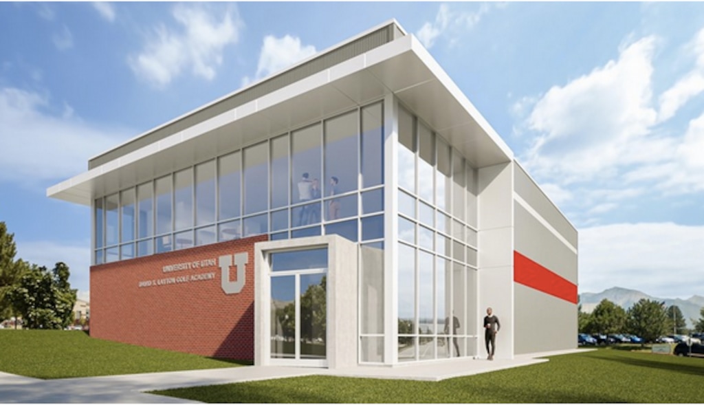 (Photo courtesy of Utah Athletics) | The owner of Sandy-based Layton Construction, David Layton, has donated $1M for the University of Utah's new golf training center, which will be located on Guardsman Way across the street from the Eccles football complex.
