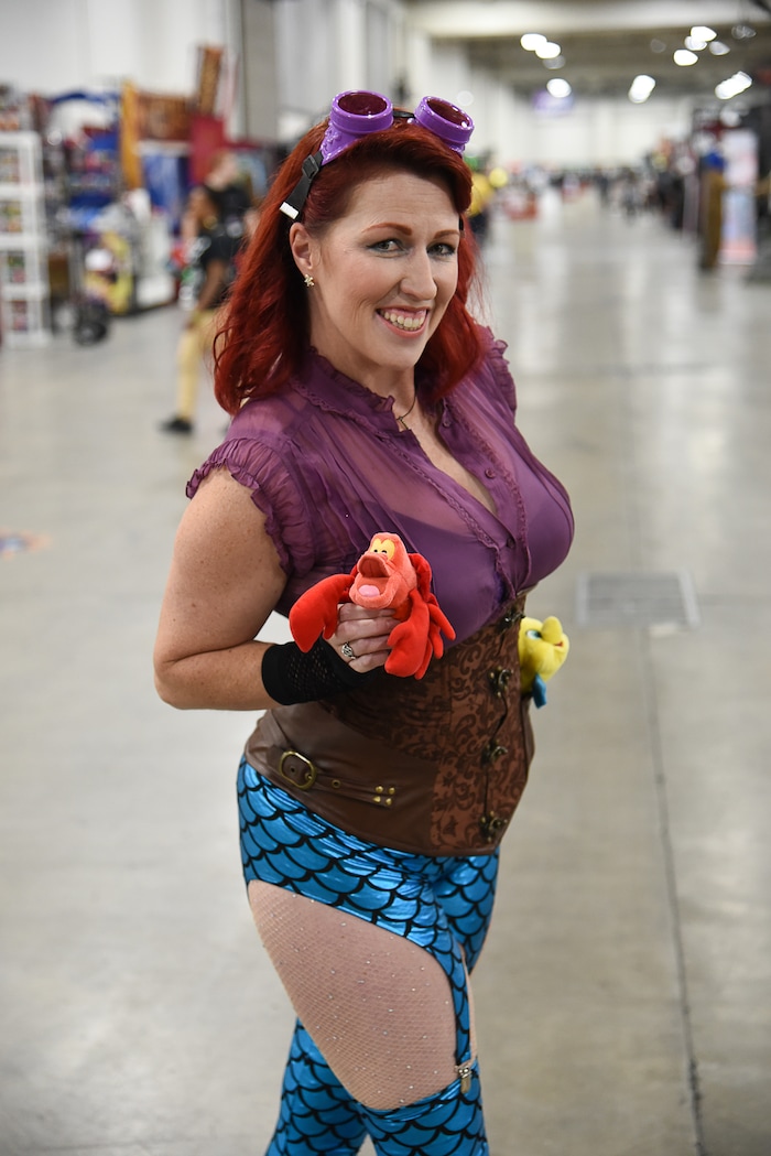 (Francisco Kjolseth  |  The Salt Lake Tribune)  Lacey Loop of Cedar Hills shows off her steam punk Aerial costume as she attend the start of FanX Salt Lake Comic Convention at the Salt Palace in Salt Lake City Thursday, Sept. 6, 2018, during the three-day pop culture convention.