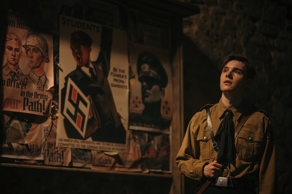 (Angel Studios) In the movie "Truth & Treason," Ewan Horrocks plays Helmuth Hübener, a Latter-day Saint teen in Hamburg, Germany, who began writing pamphlets in resistance to the Nazi regime during World War II. The movie opens in theaters on Oct. 17, 2025.