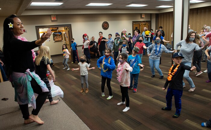 (Rick Egan | The Salt Lake Tribune)  Rachel Johnson Hula class at Ruby's Inn, during the 36th annual Bryce Canyon Winter Festival on Saturday, Feb. 13, 2021.