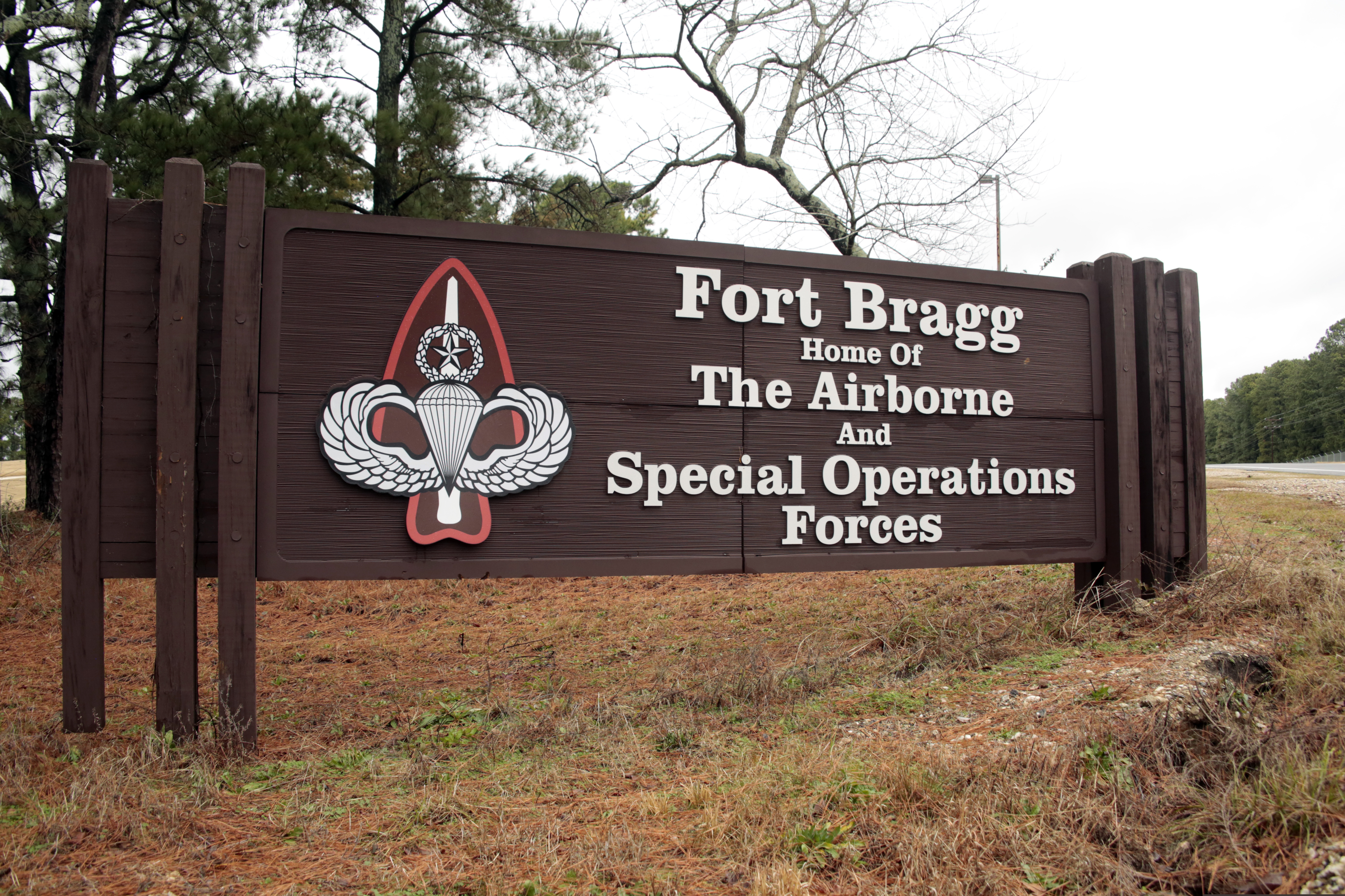 (Chris Seward | AP file photo)  This Jan. 4, 2020 file photo shows a sign for at Fort Bragg, N.C.