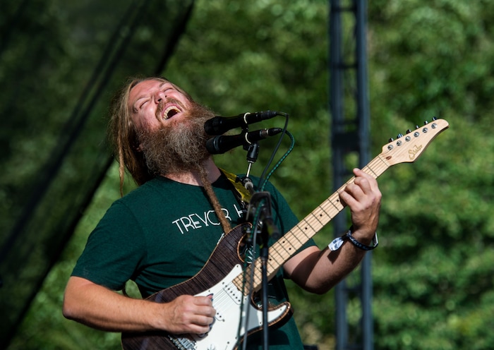 (Rick Egan  |  The Salt Lake Tribune)   Mike Lover performs at the Regge Rise Up Music Festival at the Rivers Edge near Heber City, 
Friday, Aug. 23, 2019.