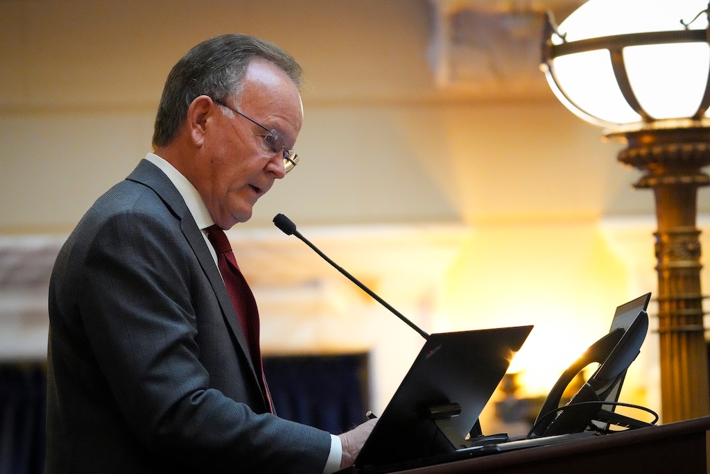 (Bethany Baker  |  The Salt Lake Tribune) Senate President Stuart Adams, R-Layton, during the legislative session at the Utah Capitol in Salt Lake City on Thursday, Jan. 25, 2024.
