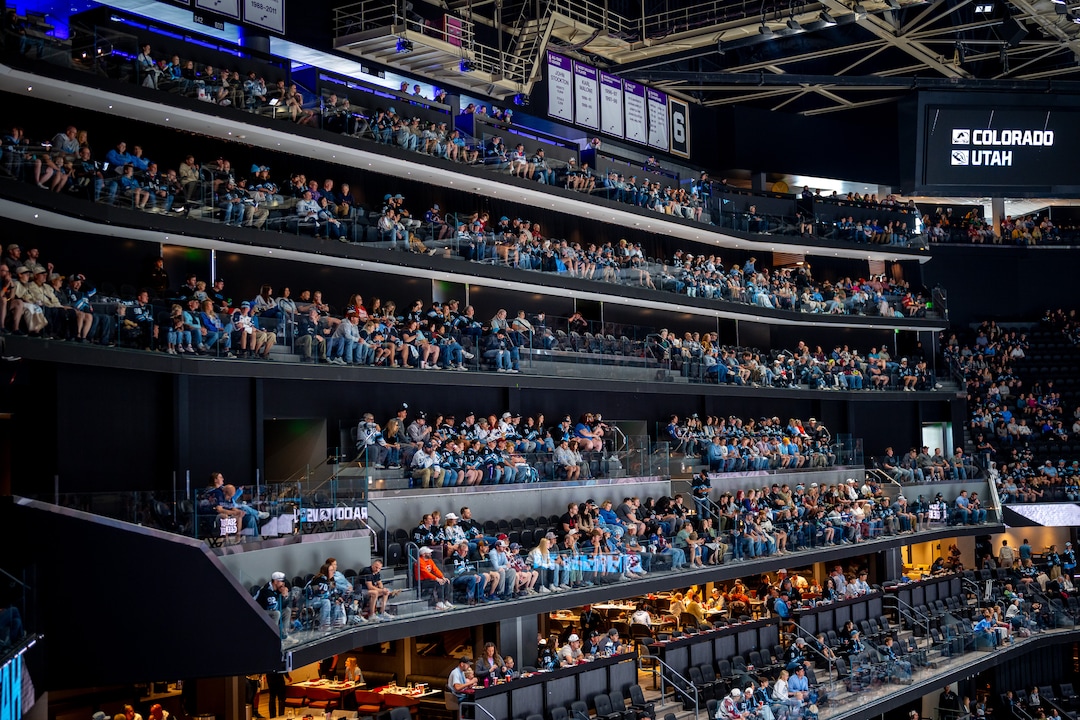 (Trent Nelson  |  The Salt Lake Tribune) The Utah Mammoth host the Colorado Avalanche, NHL hockey in Salt Lake City on Saturday, Sept. 26, 2026.