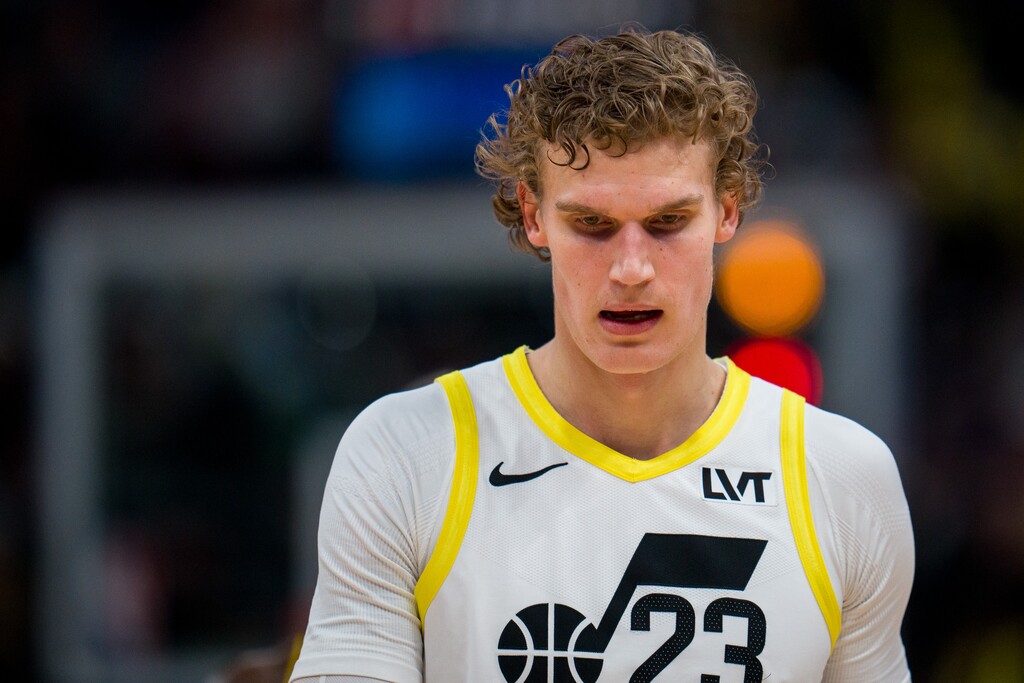 (Trent Nelson | The Salt Lake Tribune) Utah Jazz forward Lauri Markkanen (23) as the Utah Jazz host the Los Angeles Lakers, NBA basketball in Salt Lake City on Saturday, Jan. 13, 2024.