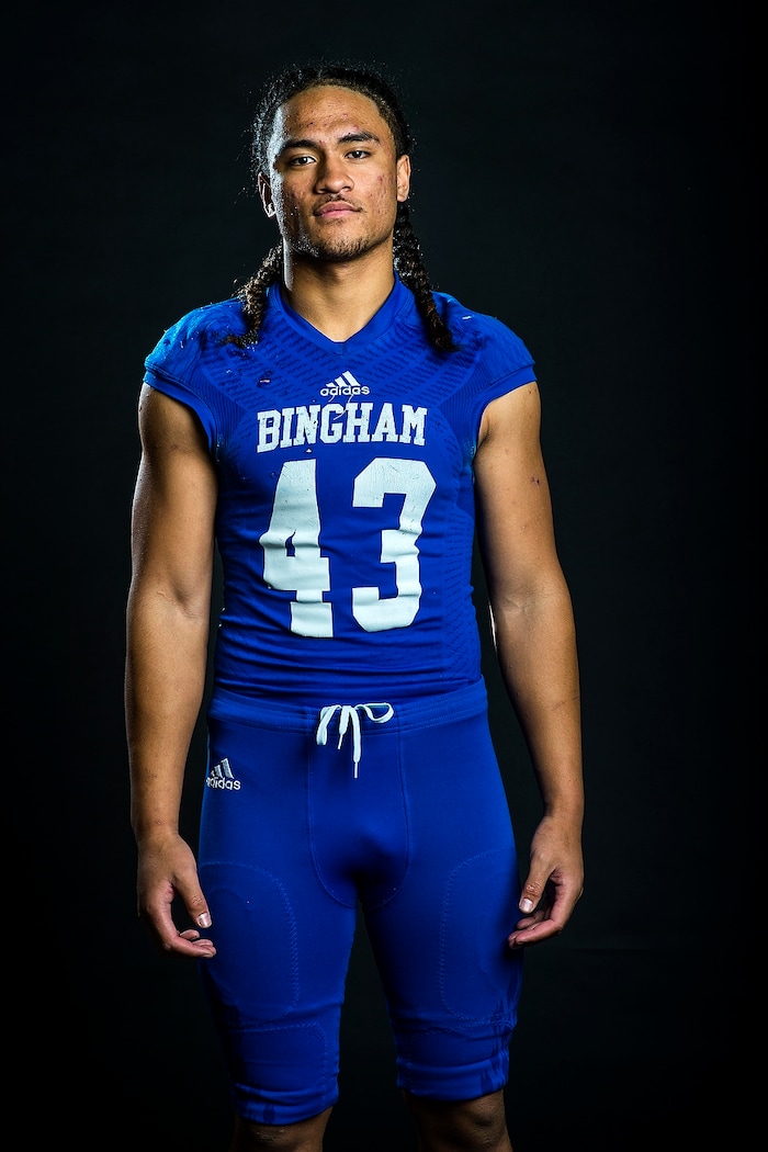 (Chris Detrick | The Salt Lake Tribune) Bingham's Lolani Langi poses for a portrait Friday, December 15, 2017.