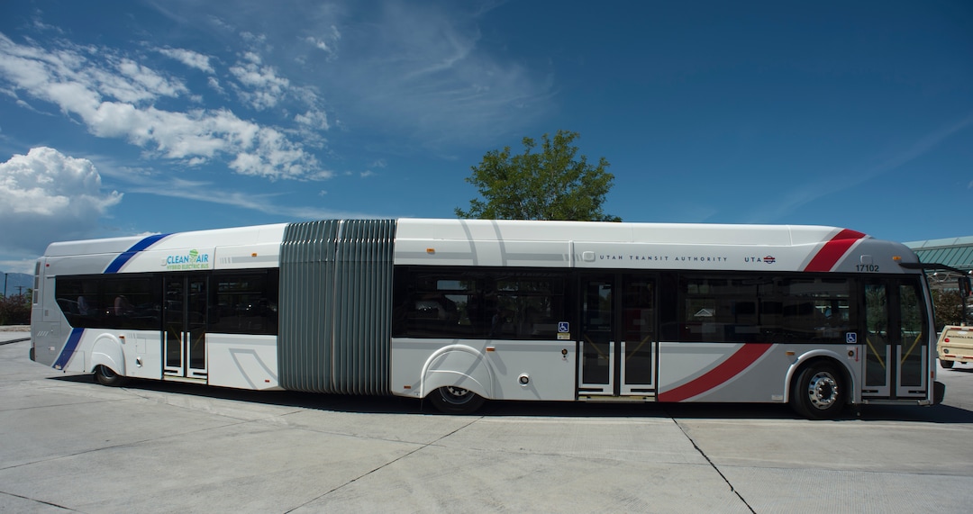 (Rick Egan  |  The Salt Lake Tribune)     The new UTA Utah Valley Express (UVX), which will be part of UTA's newest bus rapid transit system (BRT) between  Orem and Provo. It currently is being tested and is scheduled to begin operations in August. The new extra-long buses will run every 6 minutes. Wednesday, May 30, 2018.