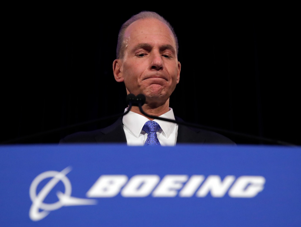 (AP Photo/Jim Young, file) FILE - In this Monday, April 29, 2019 file photo, Boeing Chief Executive Dennis Muilenburg speaks during a news conference after the company's annual shareholders meeting at the Field Museum in Chicago. Boeing’s CEO says the company made a “mistake” in handling a problematic cockpit warning system in 737 Max jets ahead of two deadly crashes of the top-selling plane. Chief Executive Dennis Muilenburg told reporters in Paris on Sunday, June 16 that the company’s communication “was not consistent,” calling that “unacceptable.”