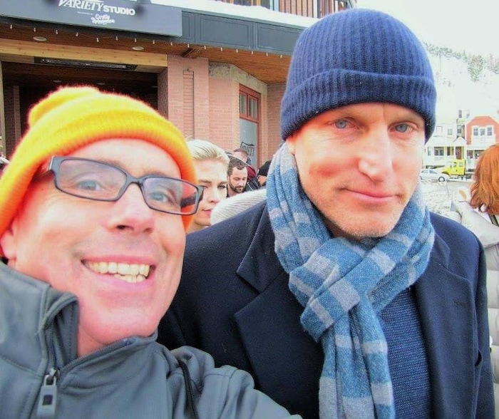 Stuart Graves with Woody Harrelson.