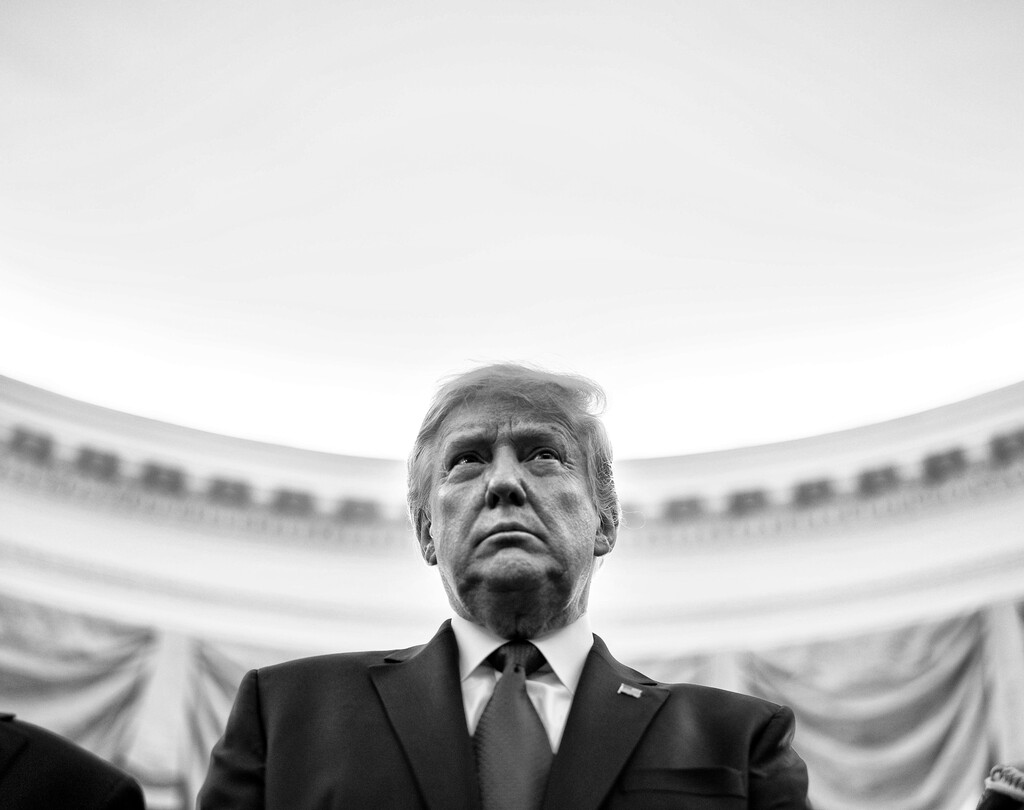 (Doug Mills | The New York Times)
Donald Trump during the presentation of a Presidential Medal of Freedom to Olympian and wrestling great Dan Gable in the Oval Office, at the White House in Washington, Dec. 7, 2020. “When it comes to Donald Trump’s efforts to claim victory in the 2020 presidential election, there are two Republican Parties,” writes opinion columnist Ross Douthat, who goes on to describe how one GOP is acting normally, while the other is “acting like a bunch of saboteurs.”