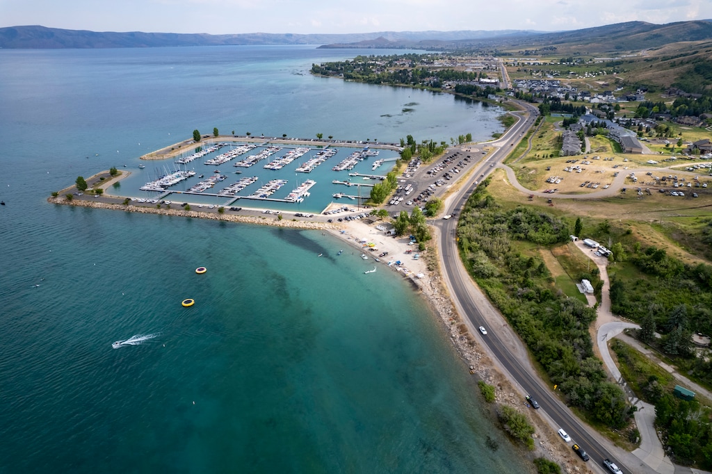 (Rick Egan | The Salt Lake Tribune)  The Bear Lake Marina, on Friday, July 19, 2024.