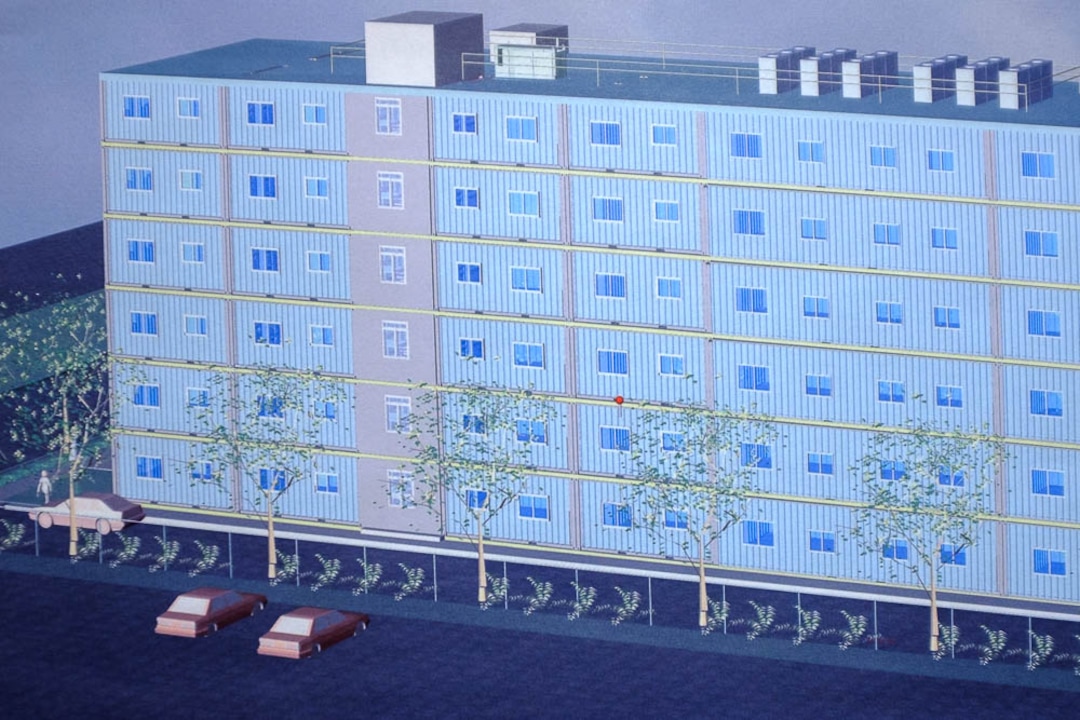 (Trent Nelson | The Salt Lake Tribune)Eco Box Fabricators, based in Salt Lake City, hopes to make viable affordable housing out of discarded shipping containers. Tuesday Jan. 15, 2019. A rendering of the proposed project.