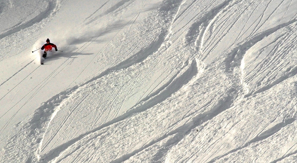 ( Steve Griffin | Tribune file photo) Powder skiing at Alta Ski Resort. Federal authorities have given initial approval to a master plan for the resort outside Salt Lake City that calls for tram additions and other improvements, many of them opposed by environmental groups.