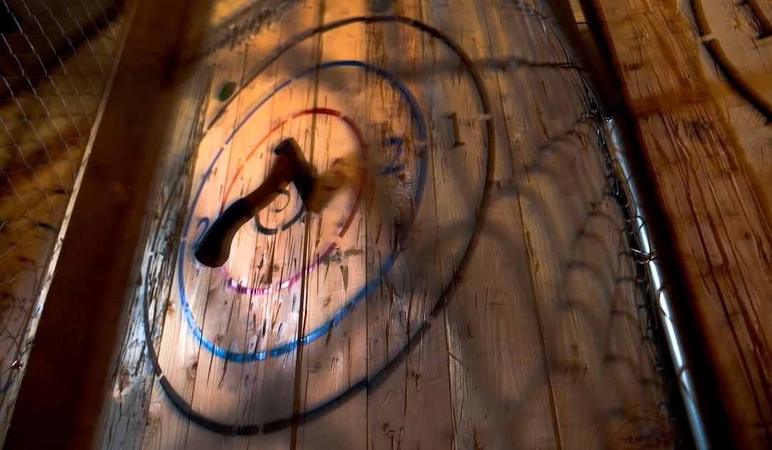 (Leah Hogsten  |  The Salt Lake Tribune)   At the new Salt Lake Social Axe Throwing, housed in a 4,000-square-foot converted steel fabrication shop at 1154 S. 300 West, you'll pay $15 per person for one hour, and $30 per person for two hours in a group of six or more.
