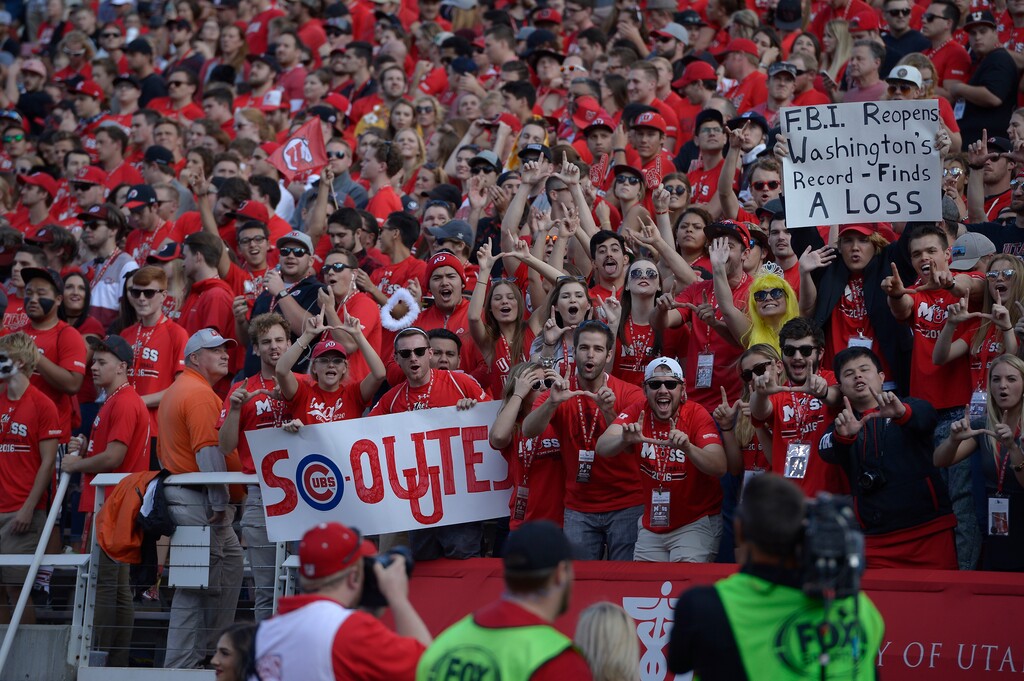 Leah Hogsten  |  The Salt Lake TribuneThe No. 4  University of Washington Huskies and No. 17 University of Utah Utes will converge in the biggest game in Utah's Pac-12 era at Rice-Eccles Stadium, Saturday, October 29, 2016.