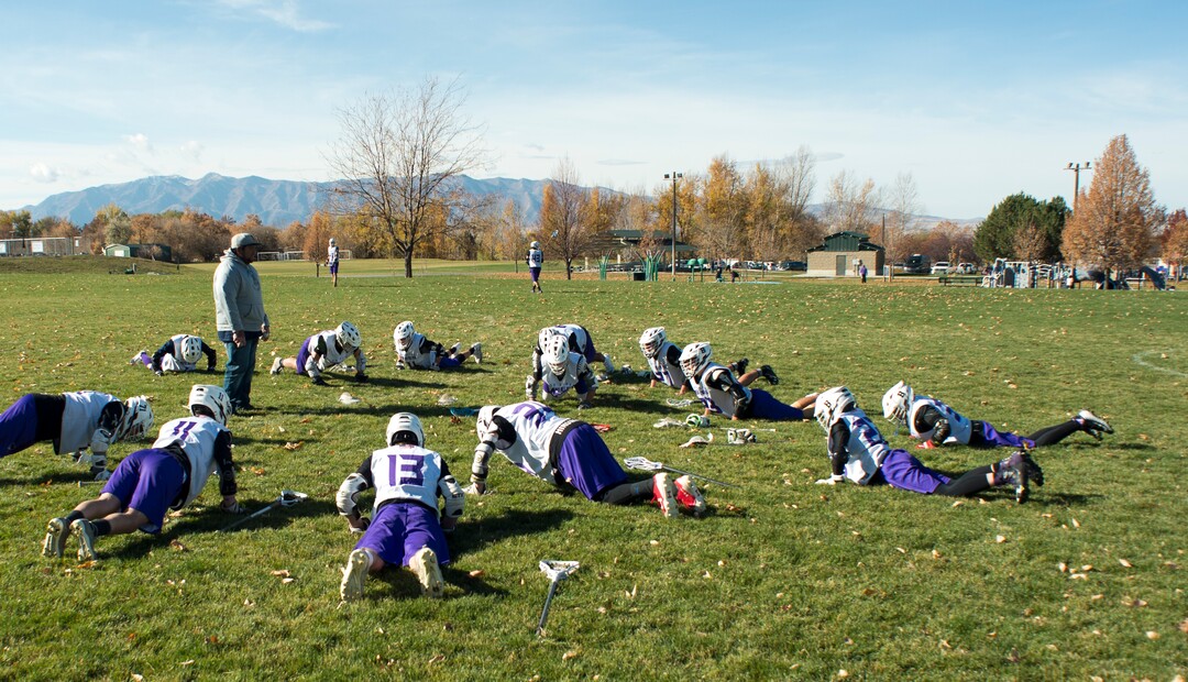 (Rick Egan | The Salt Lake Tribune) Box Elder lacrosse coach Juan Gaytan coaches the Bees during a tournament in Logan on Saturday, Nov. 3, 2018.