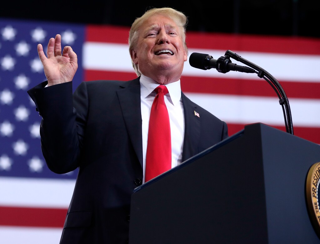 President Donald Trump speaks at a rally at the Gaylord Opryland Resort and Convention Center, Tuesday, May 29, 2018, in Nashville, Tenn. (AP Photo/Andrew Harnik)